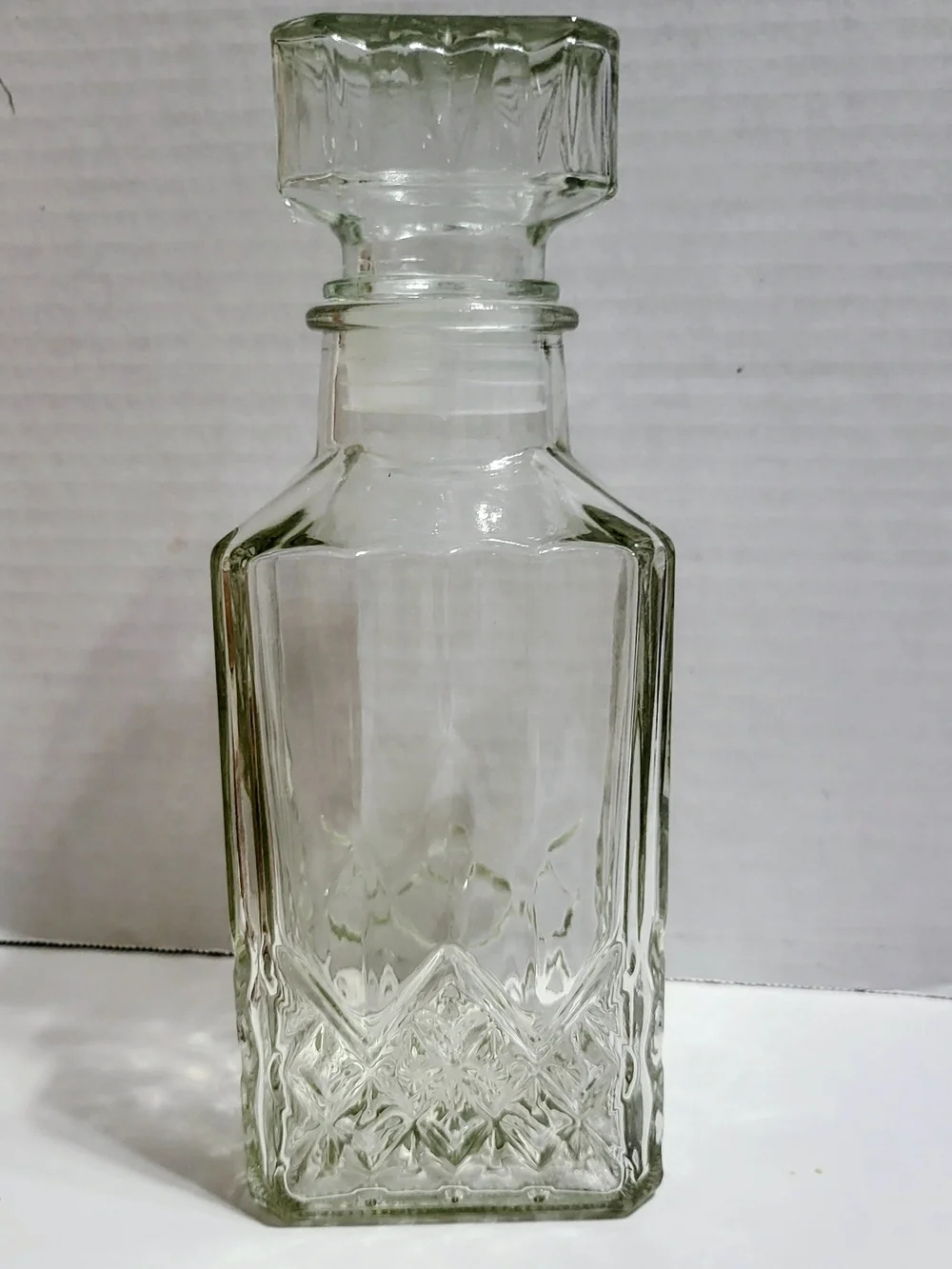 Clear Glass Decorative Decanter - Classic Cut Design